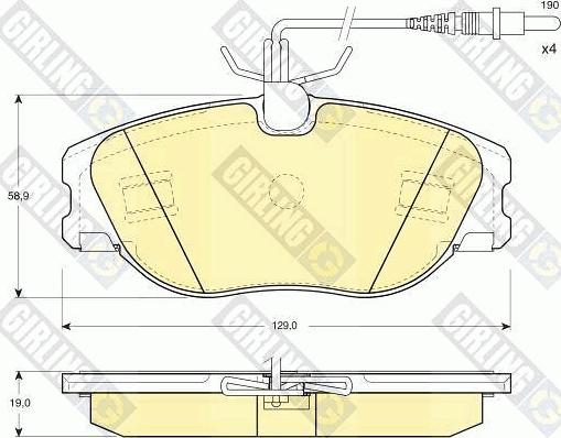 Girling 6111481 - Brake Pad Set, disc brake autospares.lv