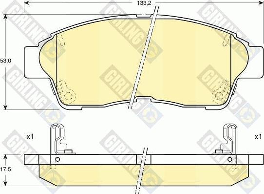 Girling 6111439 - Brake Pad Set, disc brake autospares.lv