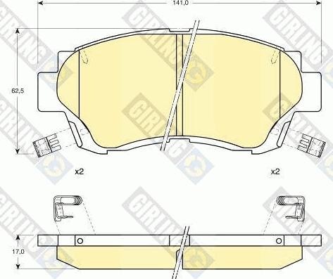 Girling 6111429 - Brake Pad Set, disc brake autospares.lv