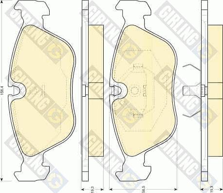 Girling 6111592 - Brake Pad Set, disc brake autospares.lv