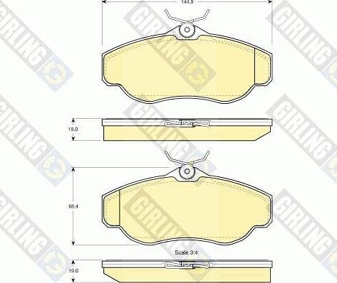 Girling 6111561 - Brake Pad Set, disc brake autospares.lv