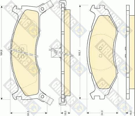 Girling 6111585 - Brake Pad Set, disc brake autospares.lv