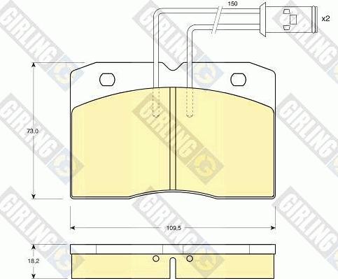 Girling 6111529 - Brake Pad Set, disc brake autospares.lv