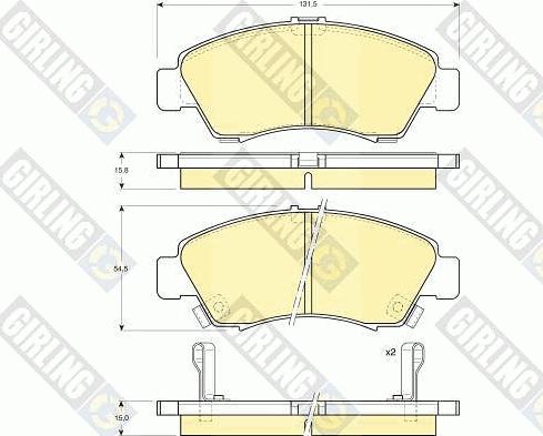 Girling 6111649 - Brake Pad Set, disc brake autospares.lv