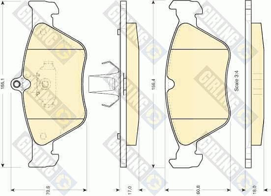 Girling 6111662 - Brake Pad Set, disc brake autospares.lv