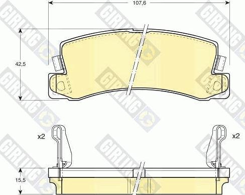 Girling 6111689 - Brake Pad Set, disc brake autospares.lv