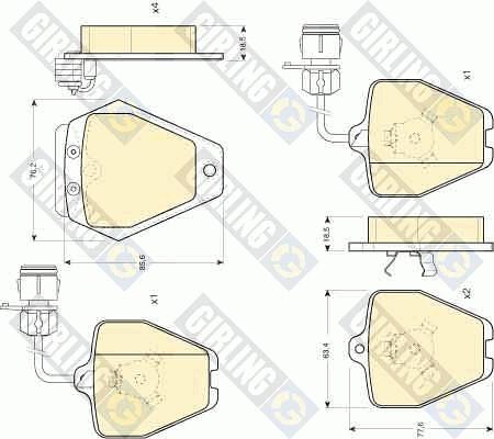 Girling 6111621 - Brake Pad Set, disc brake autospares.lv