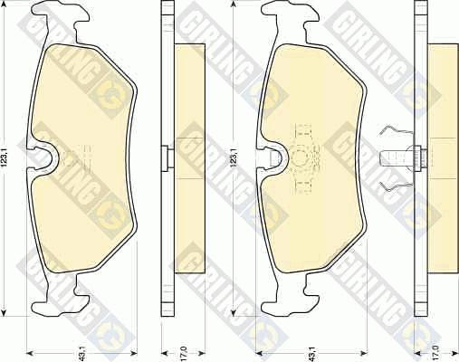 Girling 6111092 - Brake Pad Set, disc brake autospares.lv