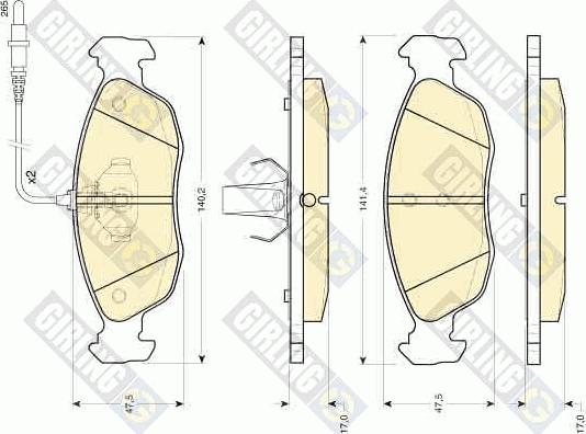 Girling 6111042 - Brake Pad Set, disc brake autospares.lv