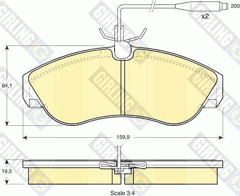 Girling 6111061 - Brake Pad Set, disc brake autospares.lv