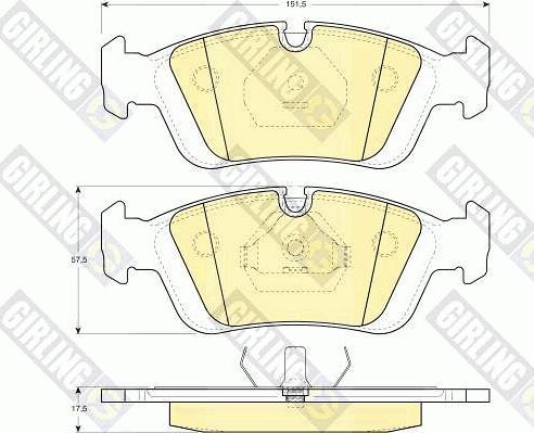 Girling 6111002 - Brake Pad Set, disc brake autospares.lv