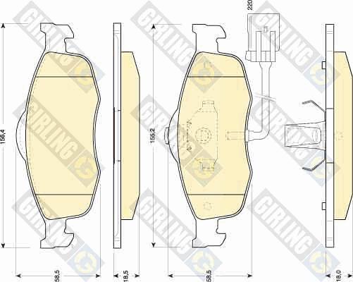 Girling 6111082 - Brake Pad Set, disc brake autospares.lv