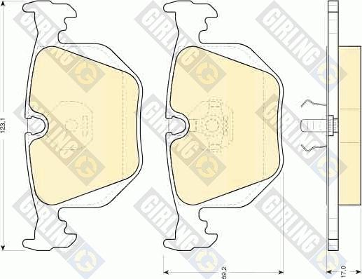 Girling 6111192 - Brake Pad Set, disc brake autospares.lv