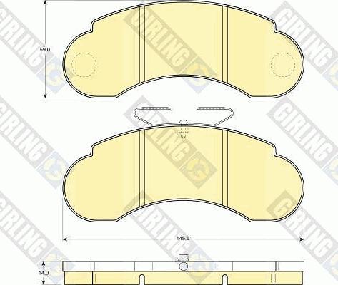 Girling 6111143 - Brake Pad Set, disc brake autospares.lv