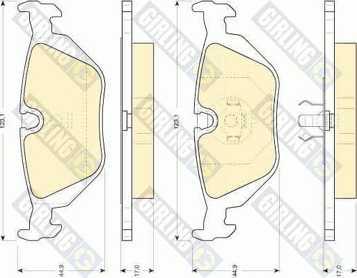 Girling 6111892 - Brake Pad Set, disc brake autospares.lv