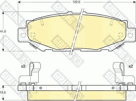 Girling 6111859 - Brake Pad Set, disc brake autospares.lv