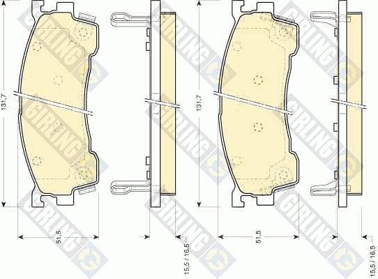 Girling 6111399 - Brake Pad Set, disc brake autospares.lv