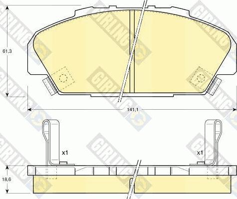 Girling 6111379 - Brake Pad Set, disc brake autospares.lv