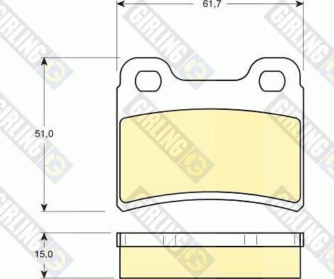 Girling 6111242 - Brake Pad Set, disc brake autospares.lv