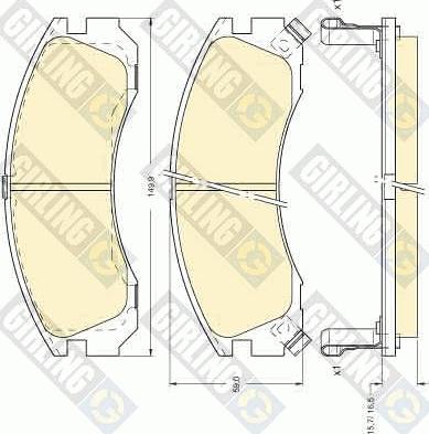 Girling 6111269 - Brake Pad Set, disc brake autospares.lv