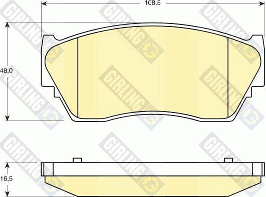 Girling 6111709 - Brake Pad Set, disc brake autospares.lv