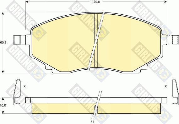 Girling 6111779 - Brake Pad Set, disc brake autospares.lv