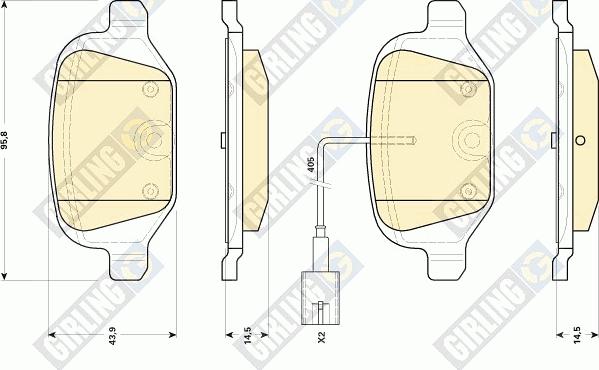 Girling 6118941 - Brake Pad Set, disc brake autospares.lv