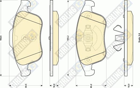 Girling 6118962 - Brake Pad Set, disc brake autospares.lv