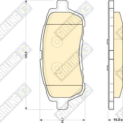 Girling 6118939 - Brake Pad Set, disc brake autospares.lv