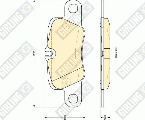 Girling 6118499 - Brake Pad Set, disc brake autospares.lv