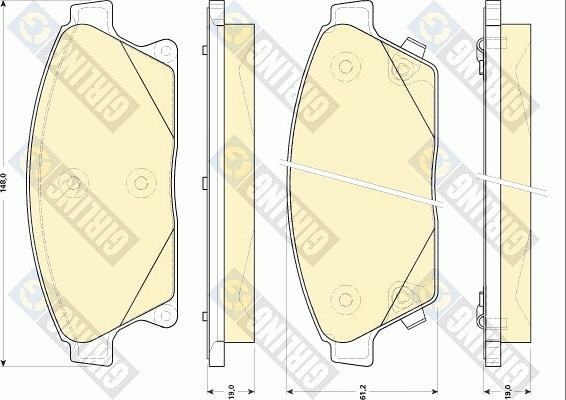 Girling 6118479 - Brake Pad Set, disc brake autospares.lv