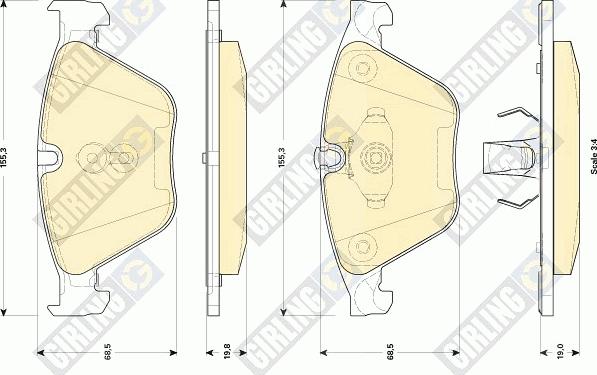 Girling 6118542 - Brake Pad Set, disc brake autospares.lv