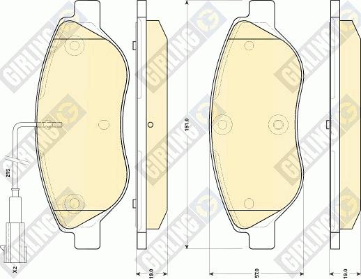 Girling 6118554 - Brake Pad Set, disc brake autospares.lv