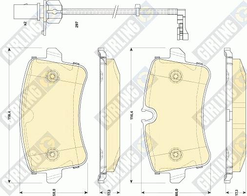 Girling 6118661 - Brake Pad Set, disc brake autospares.lv