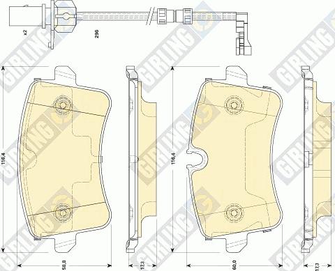 Girling 6118671 - Brake Pad Set, disc brake autospares.lv