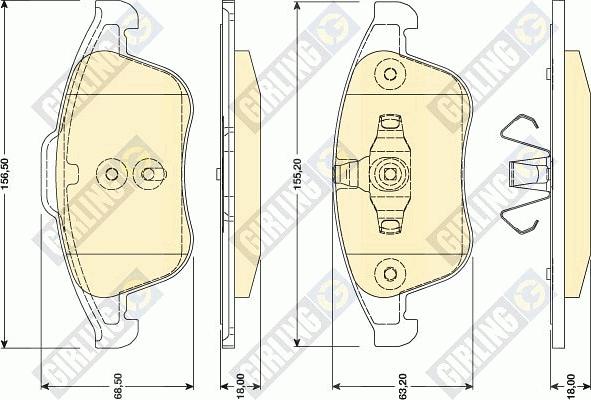 Girling 6118082 - Brake Pad Set, disc brake autospares.lv