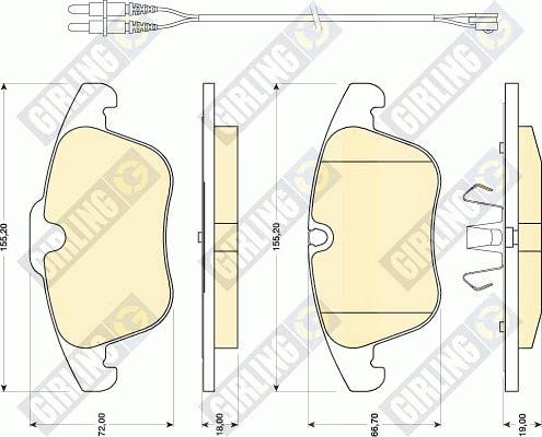 Girling 6118182 - Brake Pad Set, disc brake autospares.lv