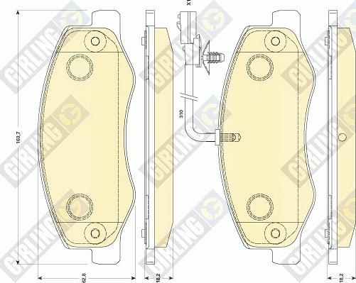 Girling 6118859 - Brake Pad Set, disc brake autospares.lv