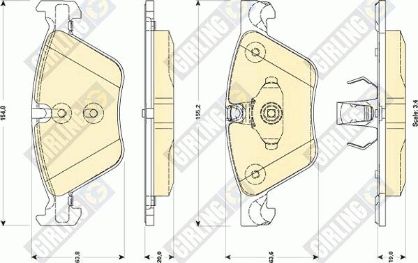 Girling 6118822 - Brake Pad Set, disc brake autospares.lv