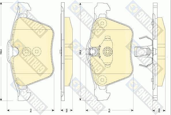 Girling 6118352 - Brake Pad Set, disc brake autospares.lv