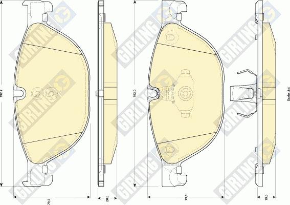 Girling 6118382 - Brake Pad Set, disc brake autospares.lv