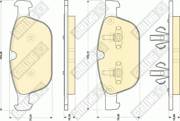 Girling 6118212 - Brake Pad Set, disc brake autospares.lv