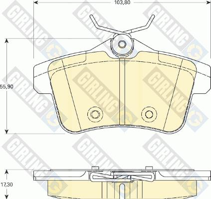 Girling 6118281 - Brake Pad Set, disc brake autospares.lv