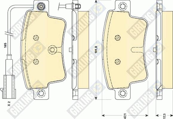 Girling 6118724 - Brake Pad Set, disc brake autospares.lv