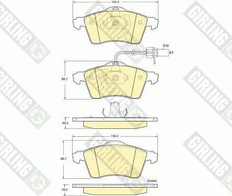 Girling 6113912 - Brake Pad Set, disc brake autospares.lv