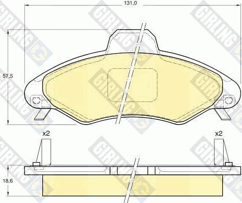 Girling 6113493 - Brake Pad Set, disc brake autospares.lv