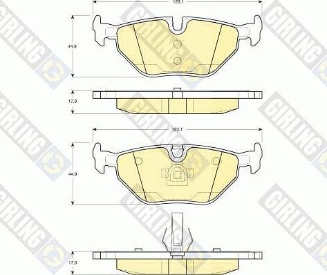 Girling 6113442 - Brake Pad Set, disc brake autospares.lv