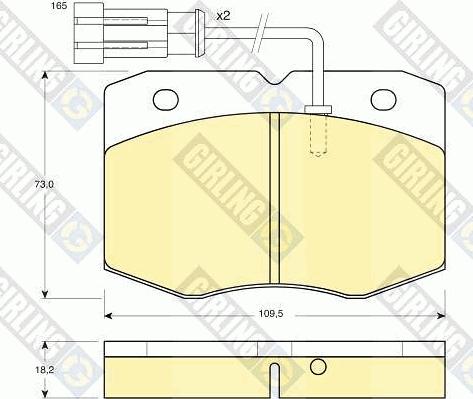 Girling 6113569 - Brake Pad Set, disc brake autospares.lv