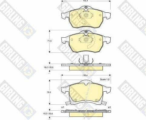 Girling 6113502 - Brake Pad Set, disc brake autospares.lv