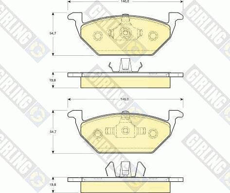 Girling 6113575 - Brake Pad Set, disc brake autospares.lv